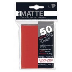 Ultra Pro Standard Card Sleeves Pro-Matte Red Standard (50ct) Standard Size Card Sleeves